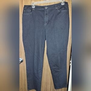 Anne Klein Stretch Denim Jeans Size 18W 18 Cotton  Blue Gray Slate